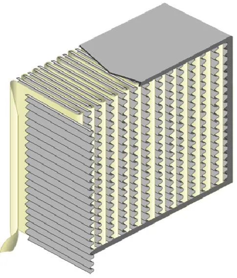 F7 Aluminum Frame 610X610X292 Fiberglass Ashrae Filter with Separator Box Structure