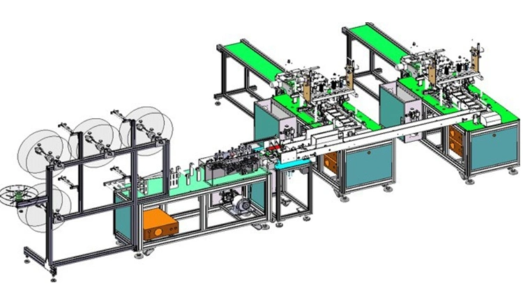 Fully Automatic N95 Cup Shape Face Mask Making Machine