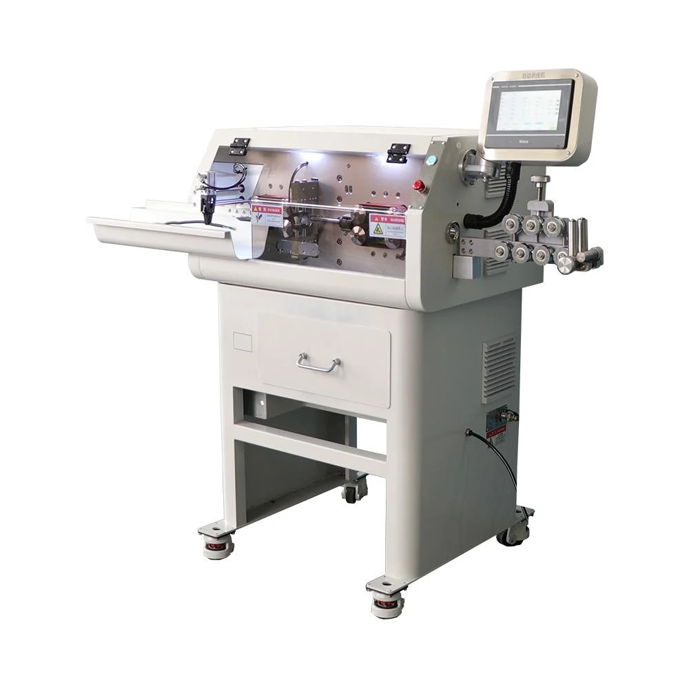 Automatic Multicore Cable Wire Cutting Stripping Machine Jacket Cable out Jacket and Inner Core Wire Stripping at Same Time