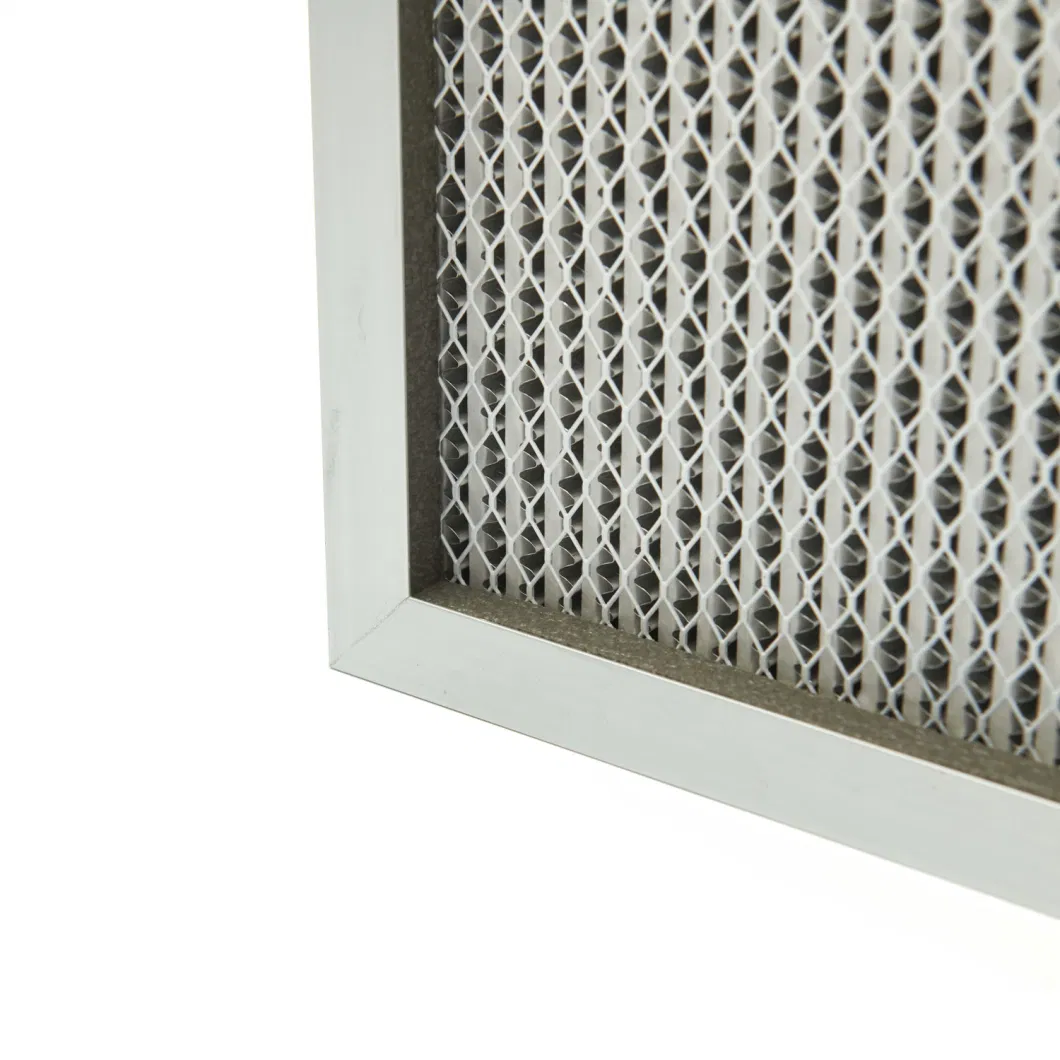 F7 Aluminum Frame 610X610X292 Fiberglass Ashrae Filter with Separator Box Structure