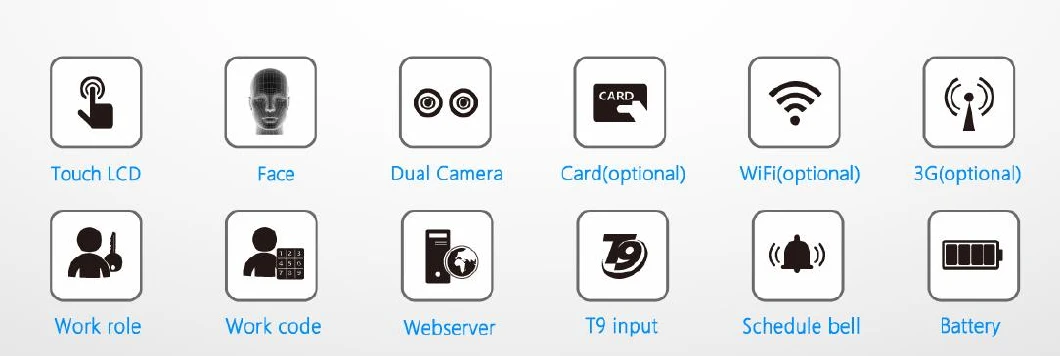 Biometric Access Control Facial Recognition System Fingerprint Time Attendance (FA1-H)