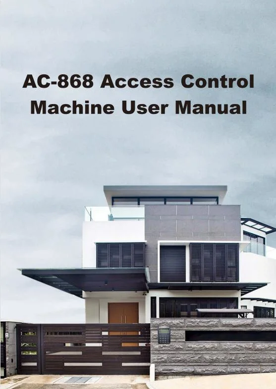 Single Door Access Control Machine Without Internet