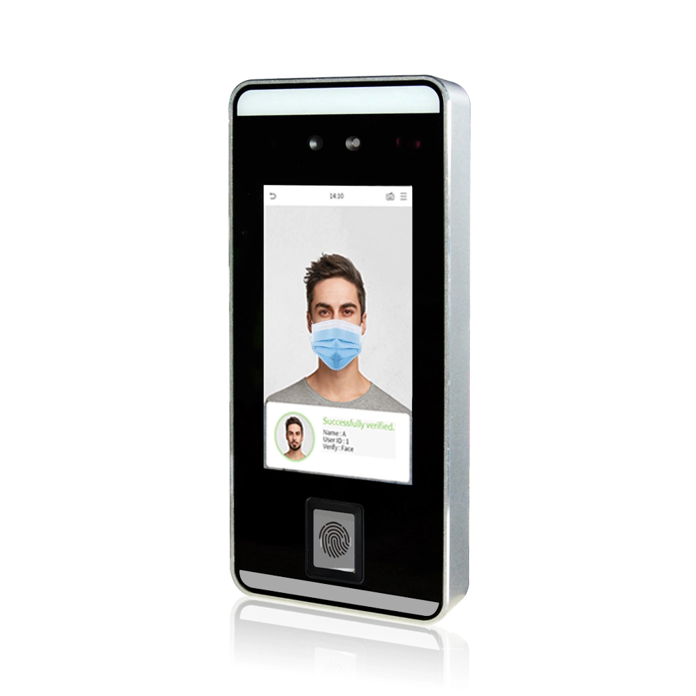 (FacePro1-P) Visible Light Masked Face Recognition Fingerprint Reader Dynamic Face Access Control Device