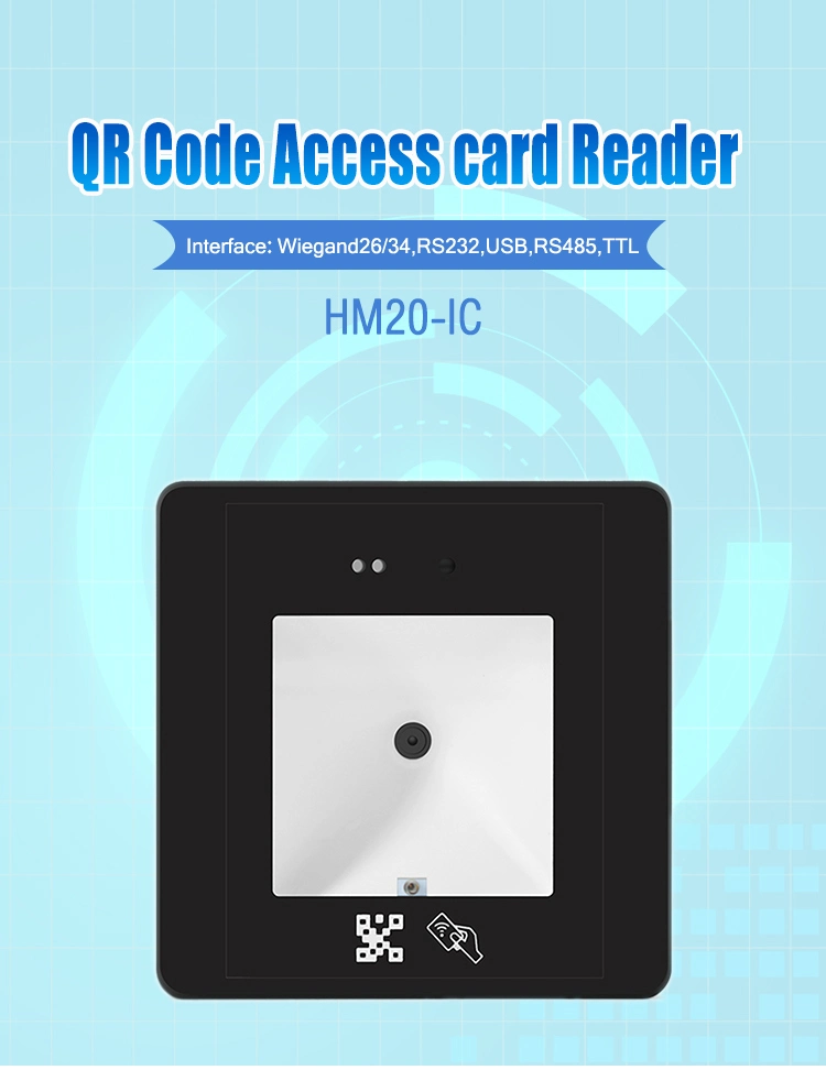 Cheapest 1d 2D RFID/ID/IC Card Qr Code Embedded Barcode Scanner Card Reader with RS232/USB/RS485/Ttl Wiegand (HM20 IC)