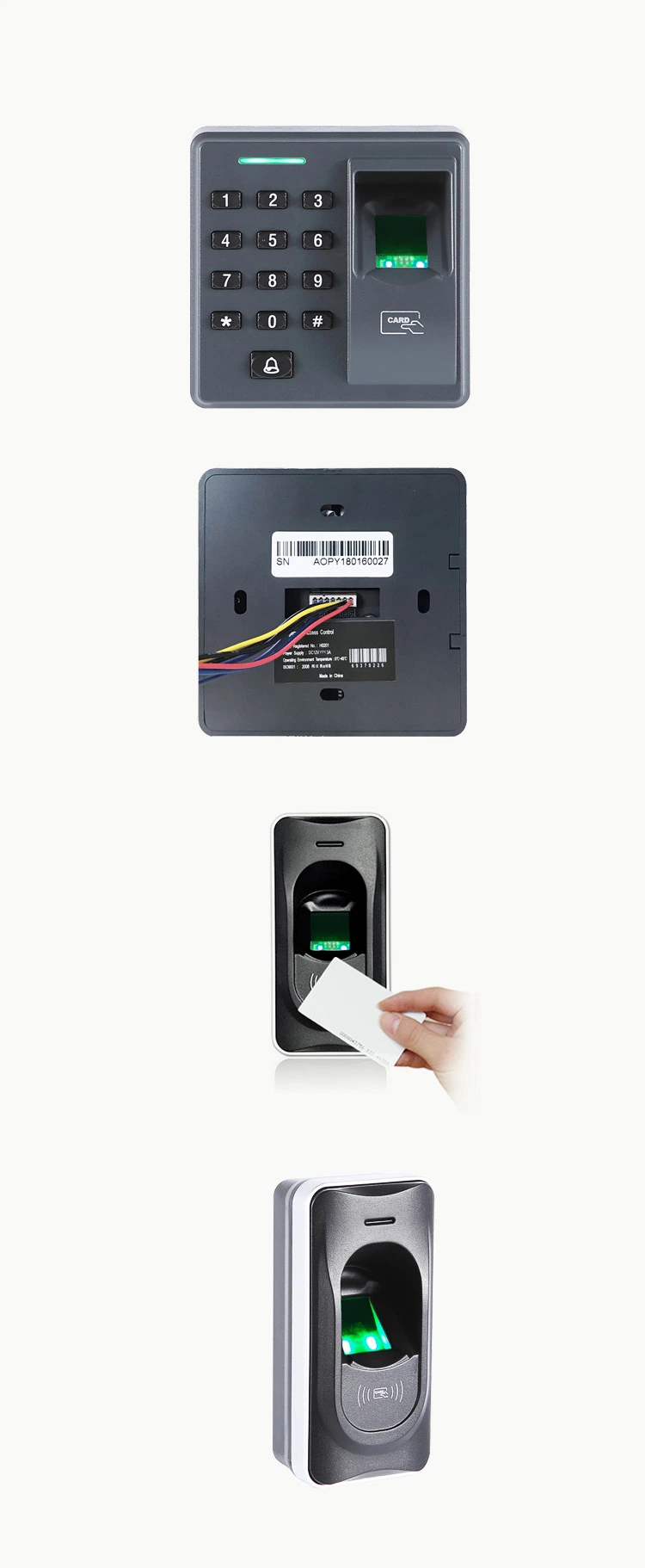 Small-Sized Waterproof IP65 Biometric Fingerprint Reader (FR1200)