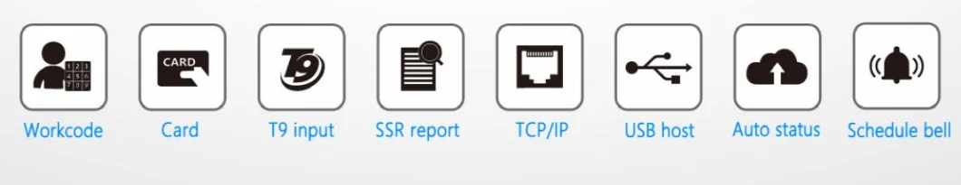 Cloud Software Finger Print Swipe Card Biometric Time Attendance Machine (T8+ID)