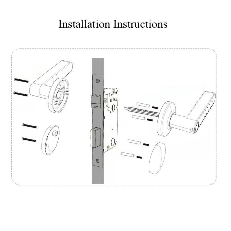 Tuya Bluetooth APP Rossette Digital Lock with 55X72 Lockbody