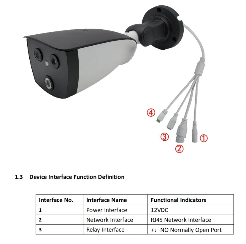 Temperature Detection Facial Recognition Face Recognition Door Access Control System Thermal Imaging Camera