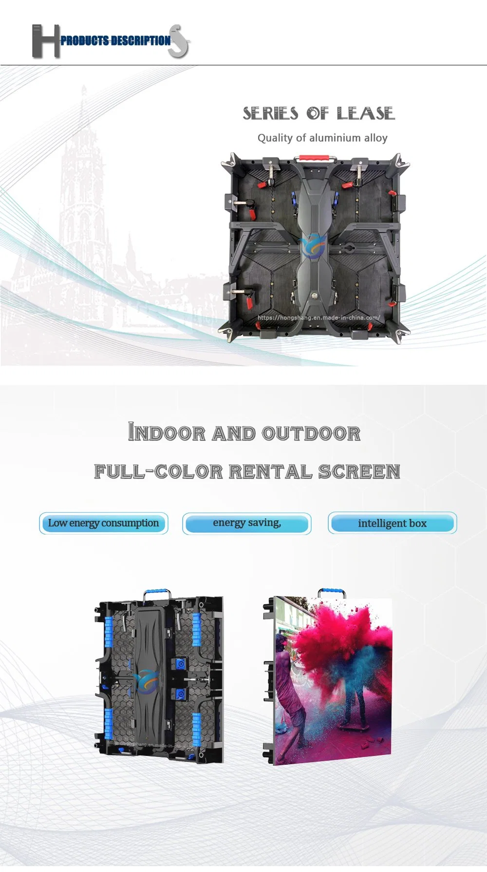 Die-Cast Aluminium LED Displays Designed for Quick Installation Are Suitable for a Variety of Commercial Stage Rentals