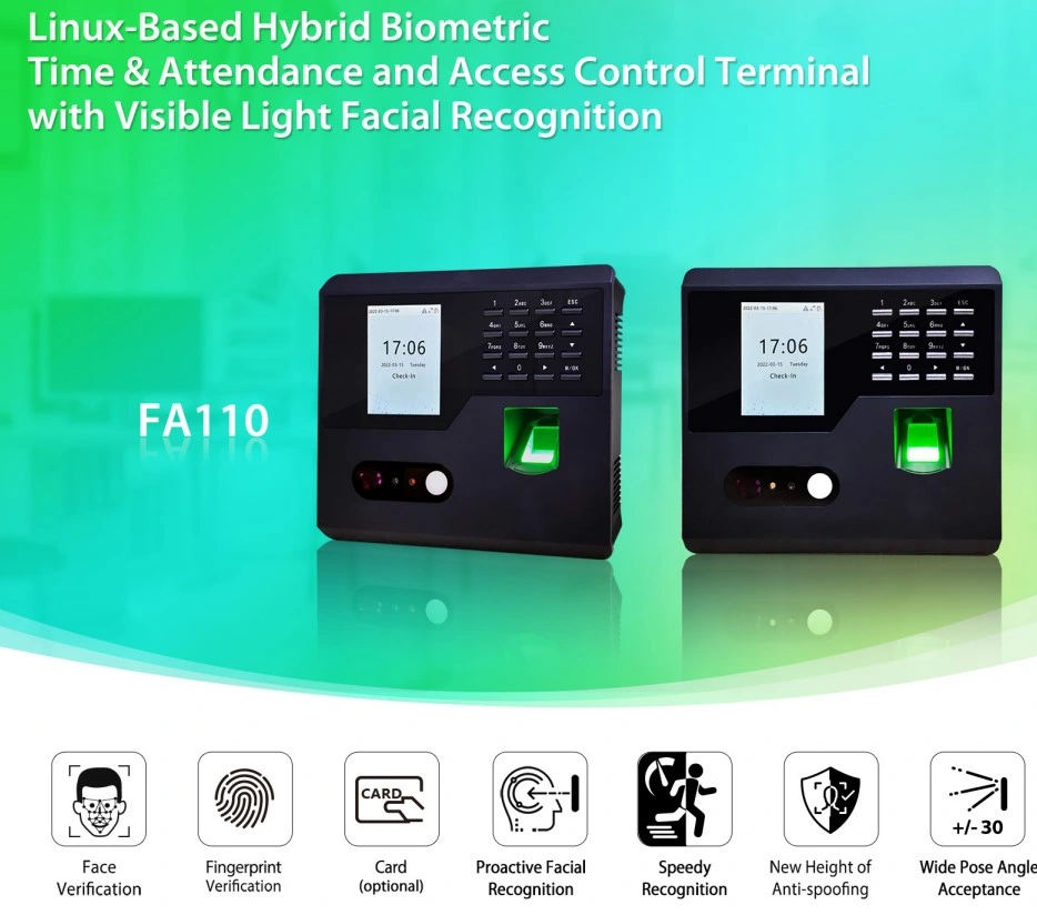 Cloud Softare Zk-Teco MB10 Fingerprint Reader Time Attendance Access Control Facial Recognition