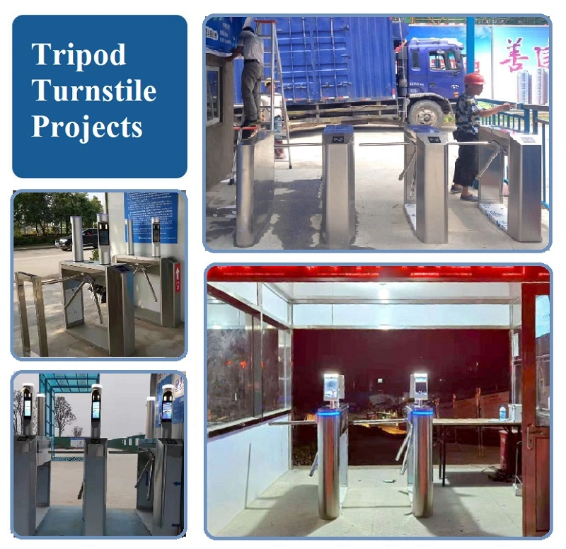 Biometric Face Recognition Half Height Tripod Turnstile for Access Control