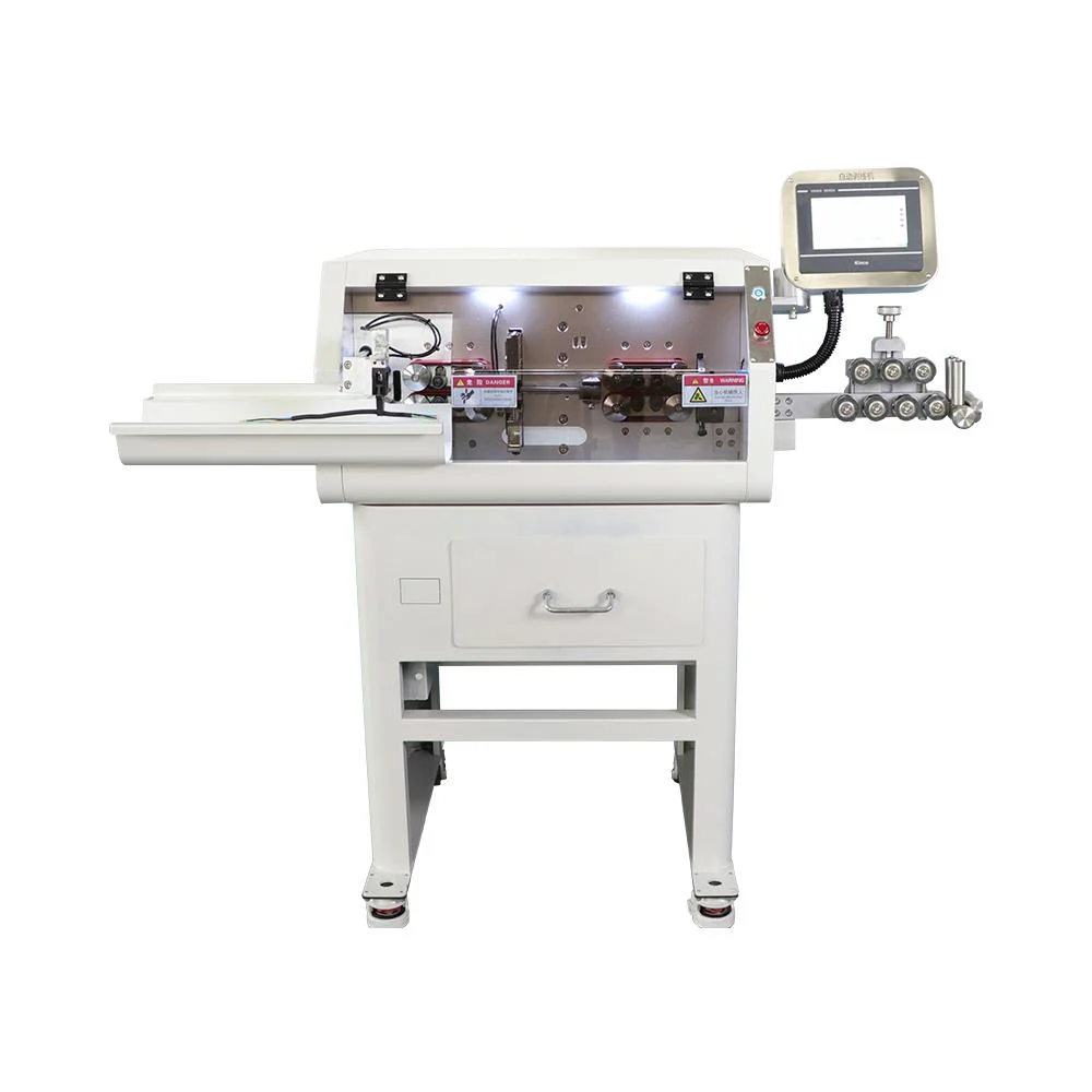 Automatic Multicore Cable Wire Cutting Stripping Machine Jacket Cable out Jacket and Inner Core Wire Stripping at Same Time