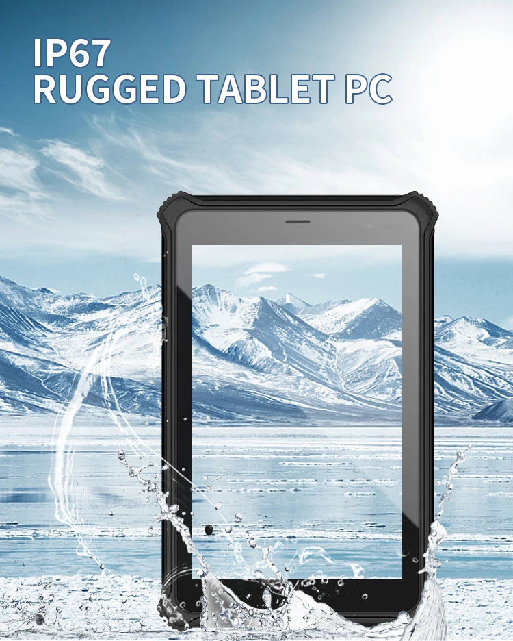 Rugged Car Tablet 8 Inch for Industrial Tablet IP67 Waterproof Shockproof Rugged Android Fingerprint Scanner Tablet PC