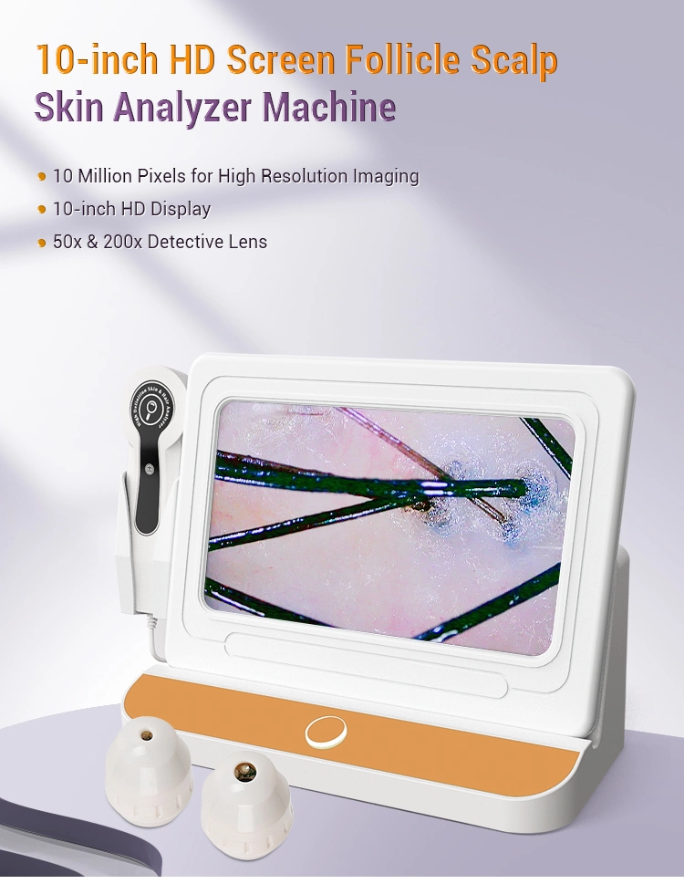 Portable Home Use Hair Follicle Detection Face Scanner Skin Analyzer Device Skin Test Facial Hair and Scalp Analysis Machine