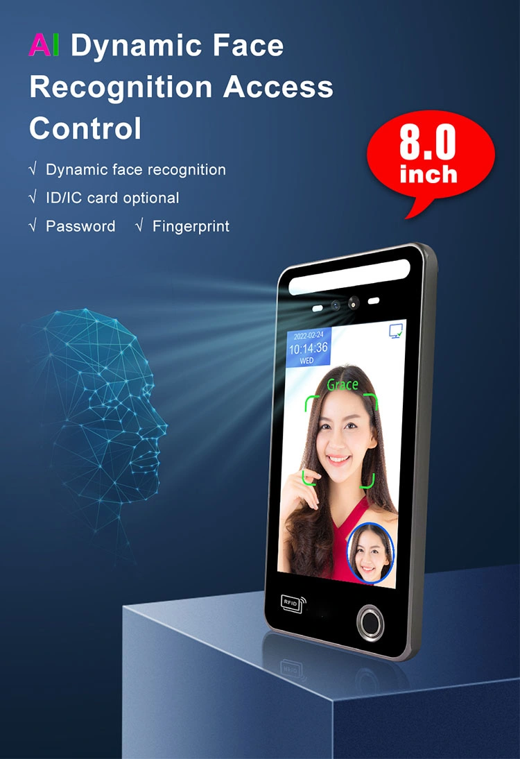 Android Ai Biometric Fingerprint Face Recognition Time Attendance Machines with Sdk
