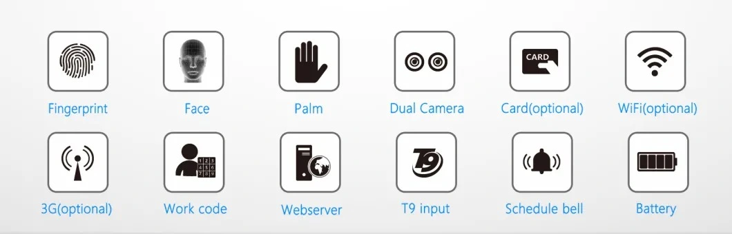 Palm Facial Recognition Time Attendance and Access Control Device