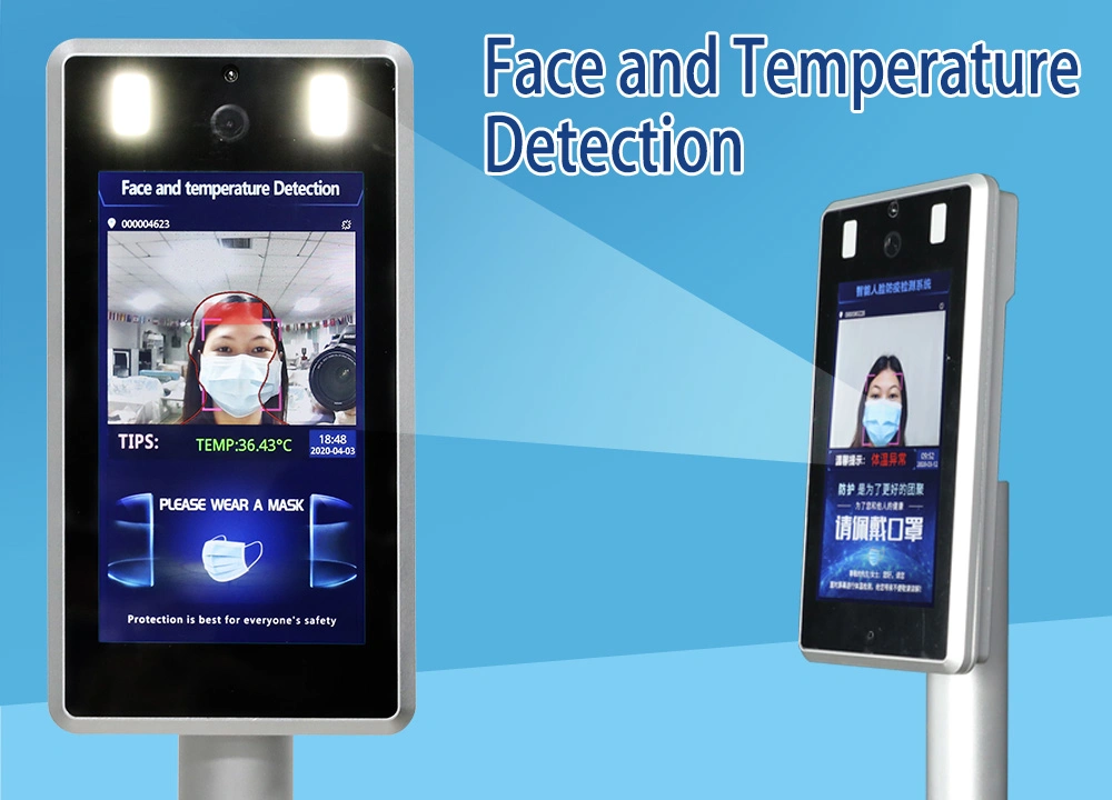 Human Temperature Detection System Attendance Access Control Face Recognition Terminal