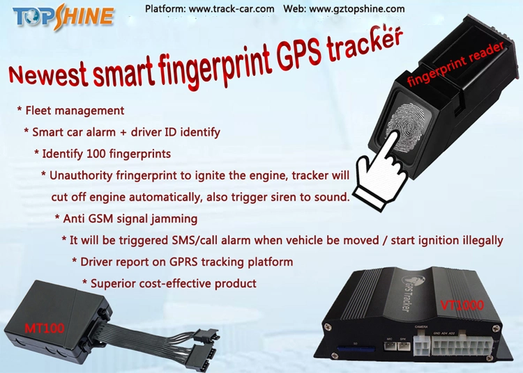 Truck Car Bus Vehicle 4G GPS Tracker with Fingerprint RFID Driver Identification