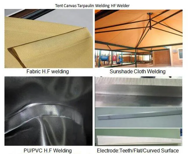 Tent Canvas Tarpaulin Welding Machine Hf Welder for PVC PU Membrane Dielectric Sealing RF Welder of Awning Sunshades Seam Welding Sealer