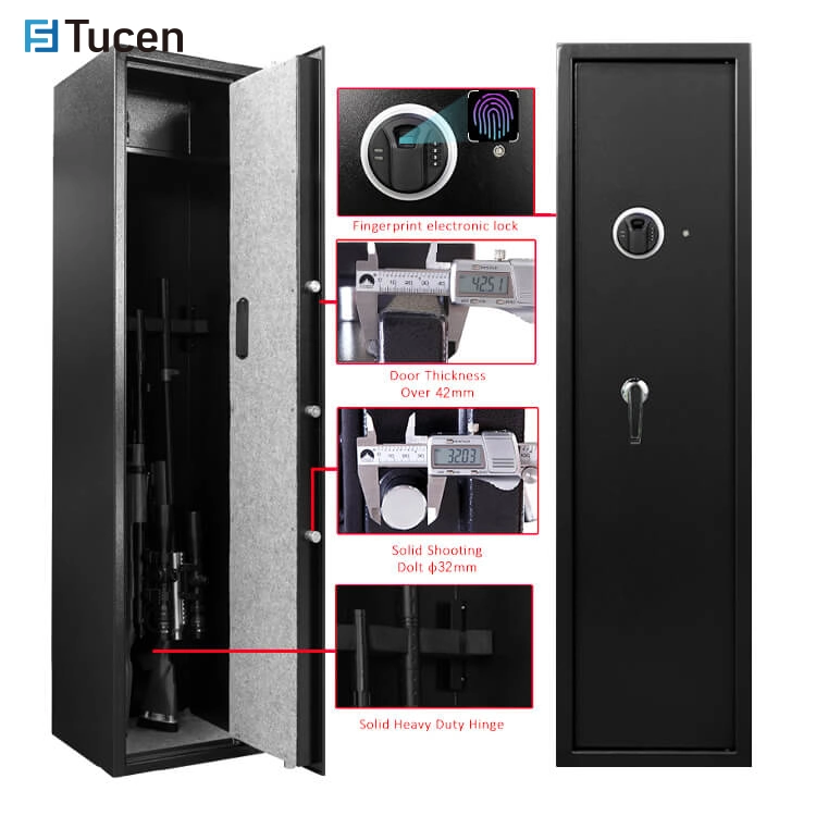 Tucen Home Hidden Gun Cabinet Gun Safe Rifle Storage Safe Box