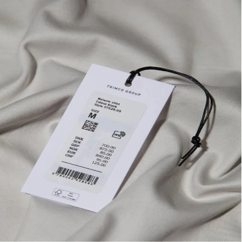 860-960MHz UHF Passive Long Reading Distance U7/8 RFID Garment Clothing Label Tag