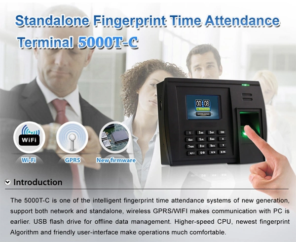 Standalone Fingerprint Time Attendance with TCP/IP or USB Port (5000TC)