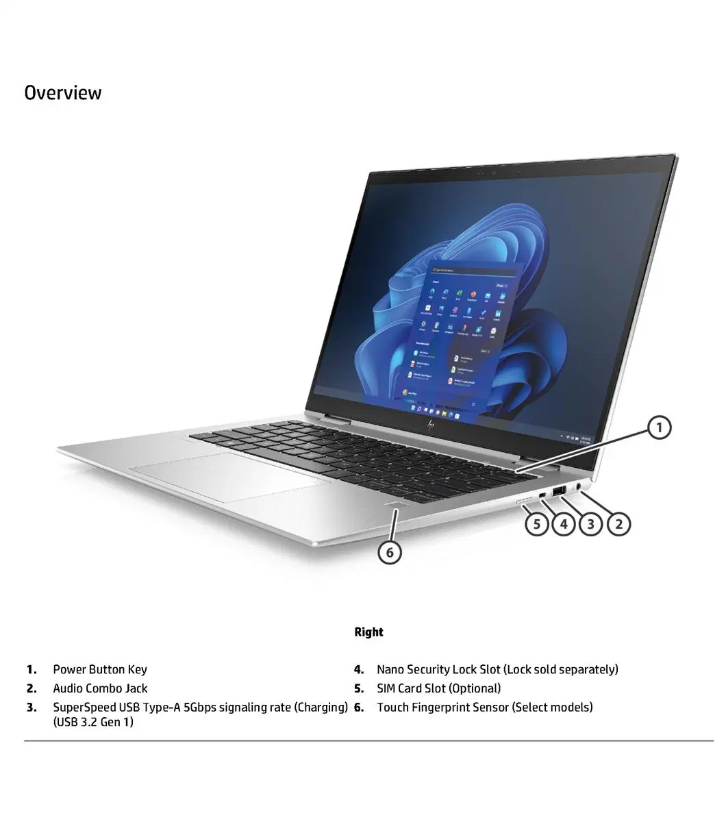 Elitebook X360 1040 G9/Silver/I5-1235u/14&prime;&prime; FHD Laptop Computer /16GB /1tb SSD/Win11
