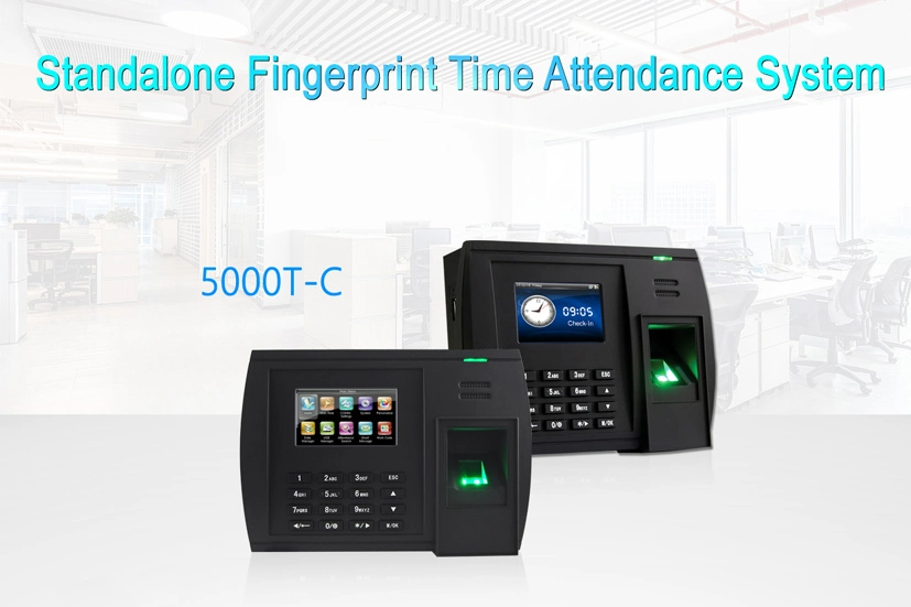 (5000T-C/ID) Biometric Fingerprint Punch Card Attendance Machine with 125kHz ID Card Reader