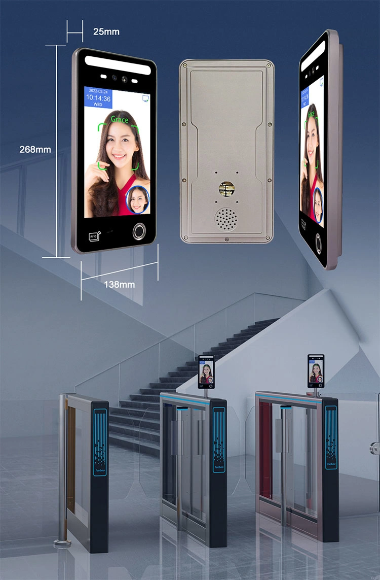 Thermal Sensor Facial Scanning Recognition Door Lock Face Recognition Attendance Machine
