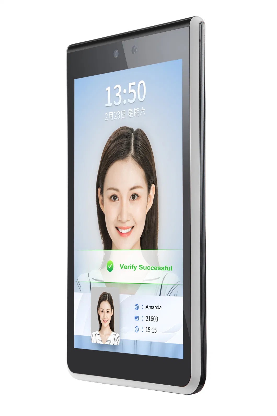 8 Inch Touch Screen Face Recognition Terminal Time Attendance Access Control Machine Software