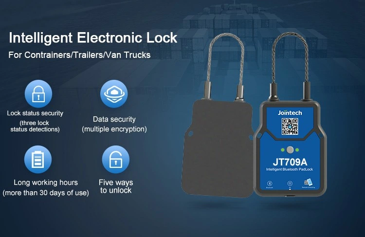 Jointech Jt709 BLE Asset Truck Transportation Container Smart GPS Tracker Seal Padlock GPS Tracking Device