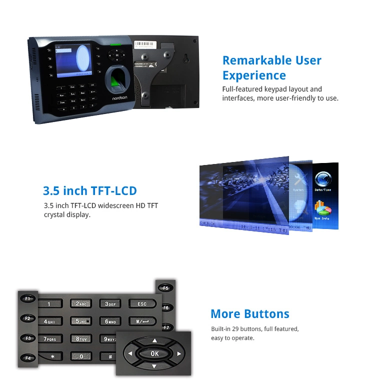 Rmarkable User Experience 3.5 Inch TFT-LCD Screen Fingerprint Attendance Machine Prices in Sri Lanka