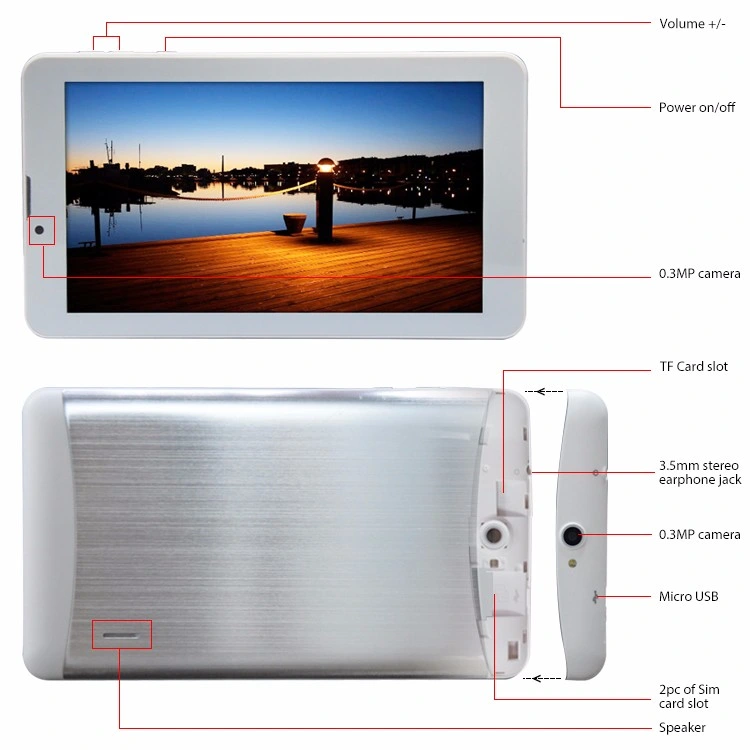 7 Inch Android Big Data Touch Screen Tablet with Facial Recognition Modul