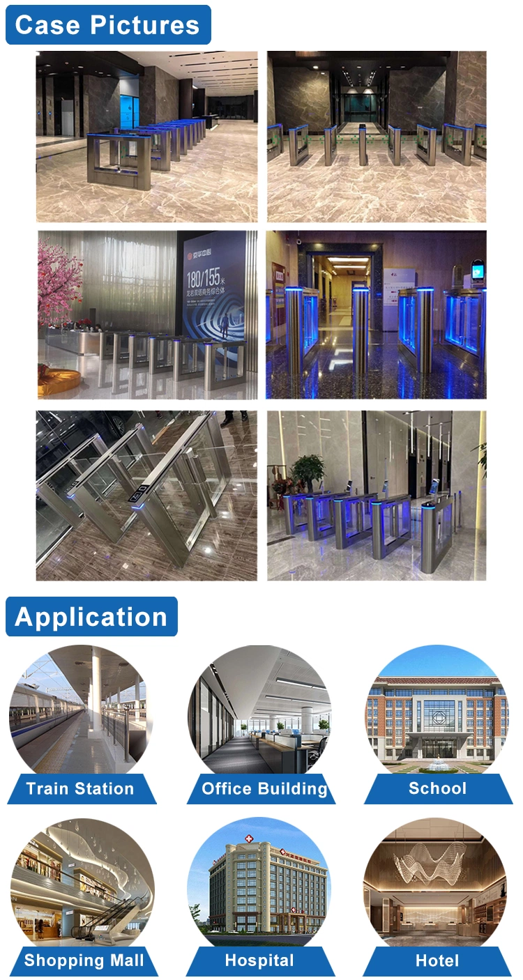Automatic High End Face Recognize Stand Bracket Optical Turnstile Speed Gate Speed Turnstile Commercial Building