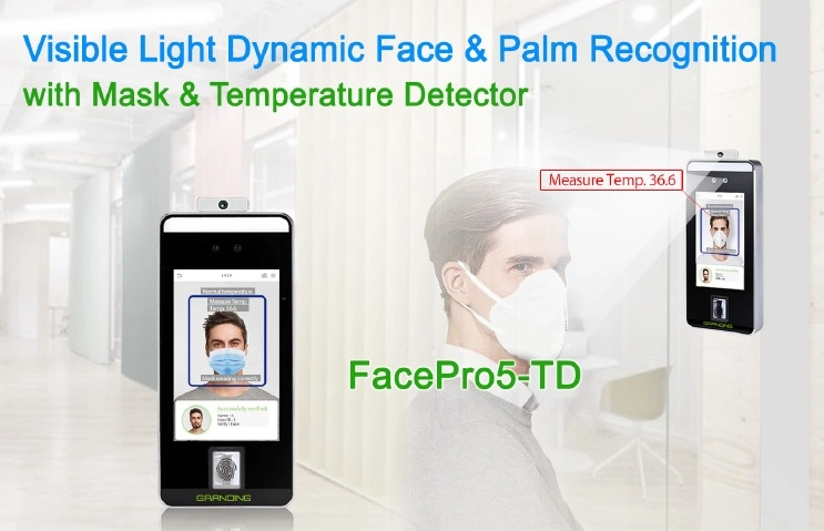 Face Recognition System with Masked Detection and Temperature Detector (FacePro5-TD)