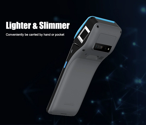 Gms Android 11.0 All in One Msr IC Chip RFID POS Terminal WiFi 4G POS Handheld POS Device with Barcode Scanner Fingerprint Scanner Thermal Label Optional (Z500)