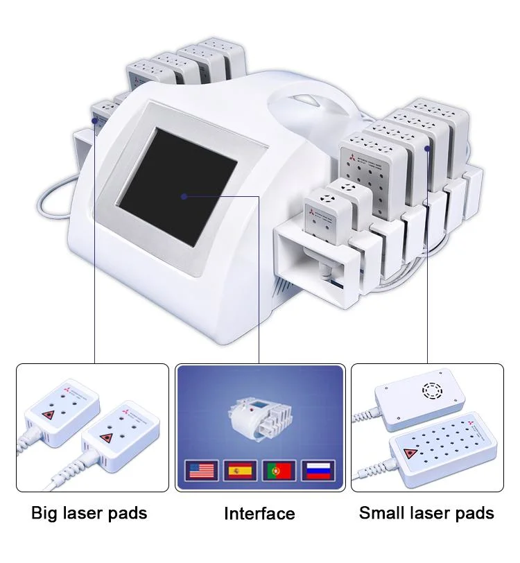 Beauty Device Fat Burning Dissolution Lipolaser Slimming Machine with 658nm 980nm Cool Lipo/ Cool Lipolaser Machine