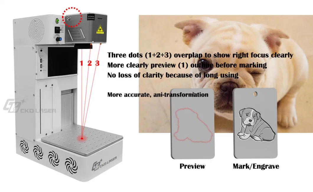 Laser Engraving Marking Etching Machine for Packing Box Lock Key Temporary Stop Sign
