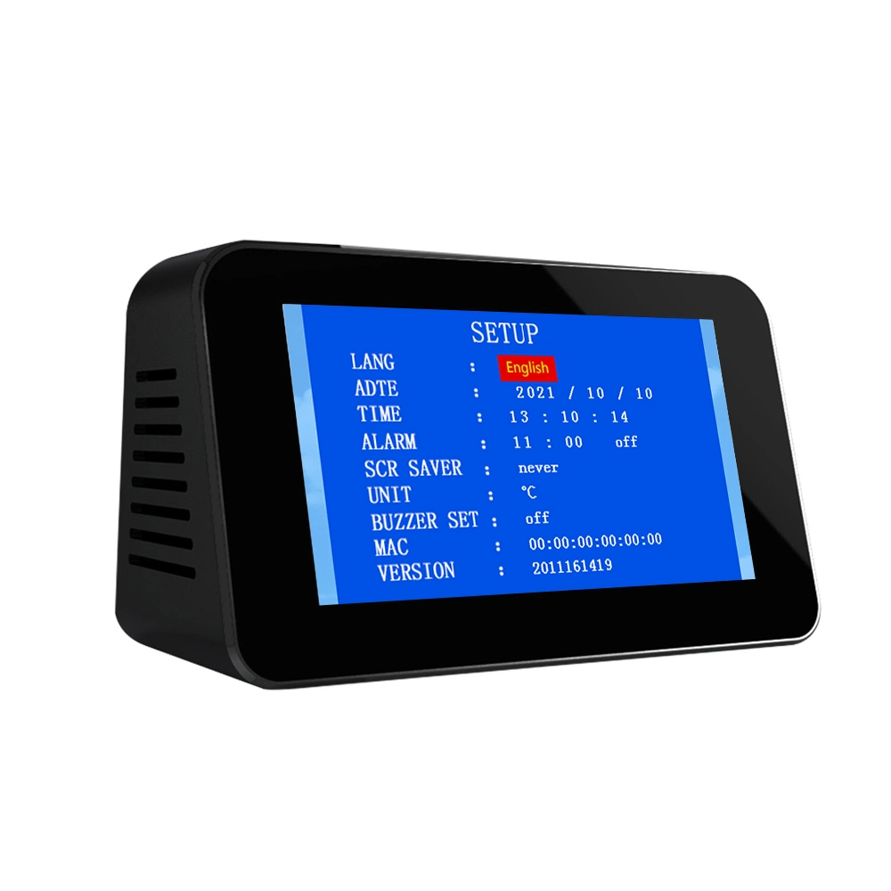 Multifunction LCD Screen 9 in 1 Air Quality Monitor Sensor Tvoc Pm25 Temperature Humidity Measuring Device