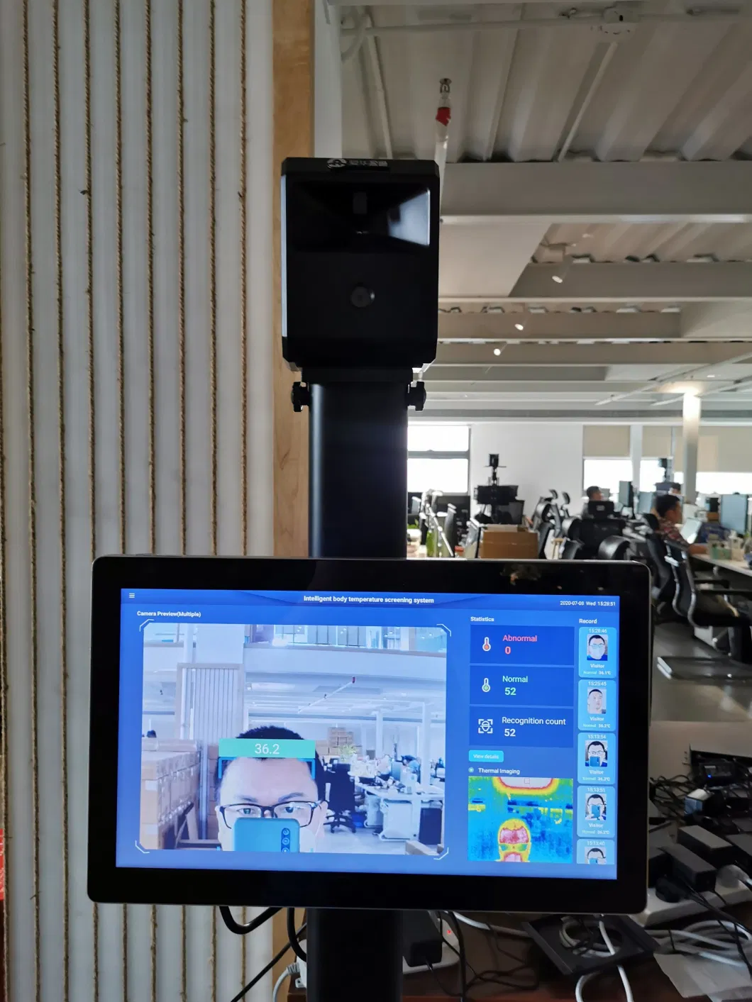 Body Temperature Measurement System with High Accuracy Detection Quick Ai Testing for Railway Station Airport Facial Recognition System