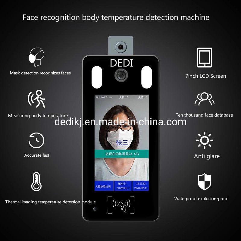 Camera Security Time Attendance System Facial Recognition Terminal with Infrared Thermal Imaging Module