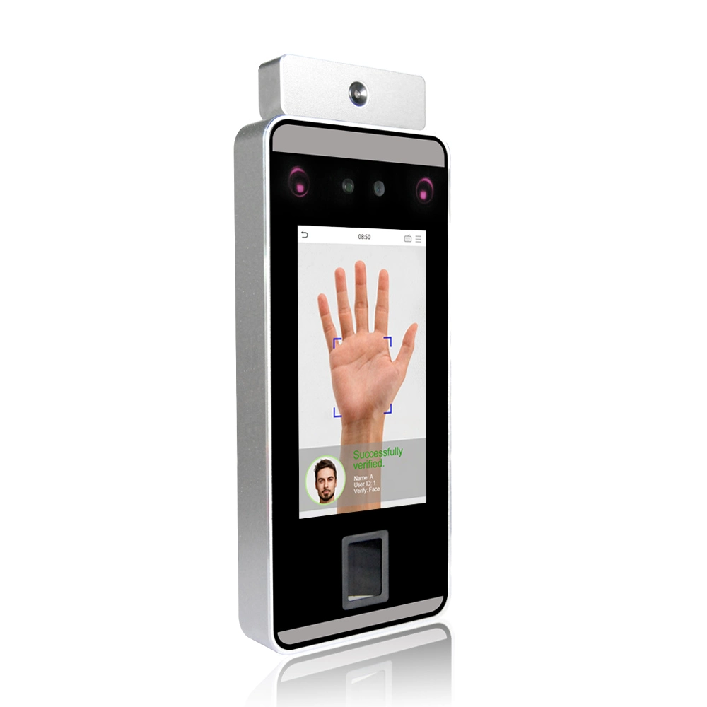 (FacePro1-TD) Thermometer Camera Palm &amp; Fingerprint &amp; Face Recognition Time Attendance System with Masked Detection
