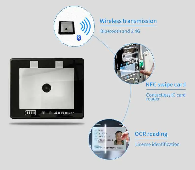Ocr Reading and NFC Card Reader Kiosk Barcode Scanner Module