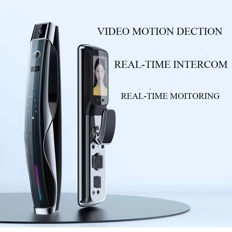 Video Motion Detection Fingerprint Password Unlock Smart Door Lock by Dingding Software