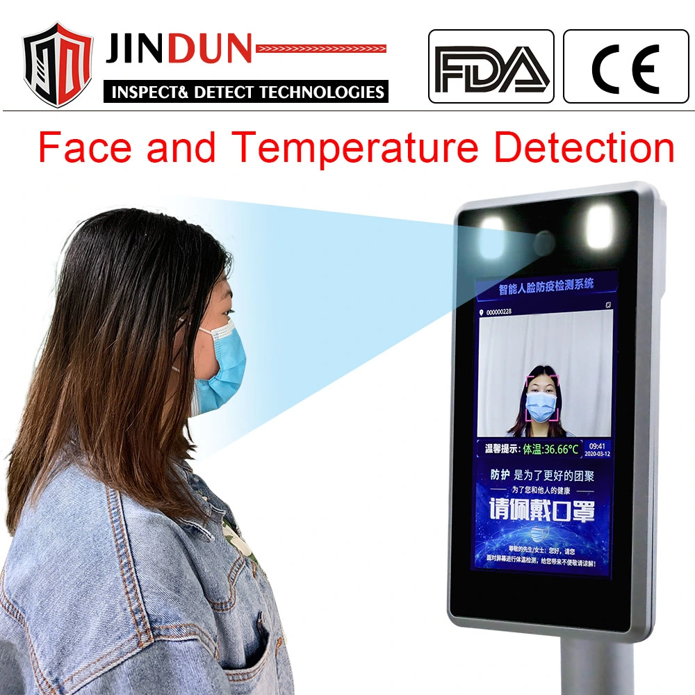 Dipendente che lavora Check in/out Gestione delle presenze riconoscimento biometrico del volto con Temperatura anomala