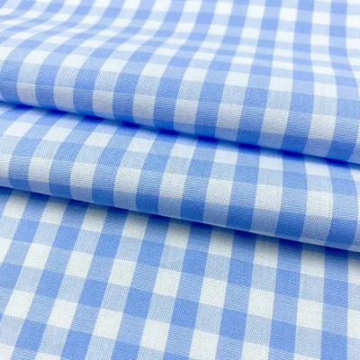 Горячая распродажа популярные 100% хлопок Белый Голубой Plaid Check Yarn Дед Гингем