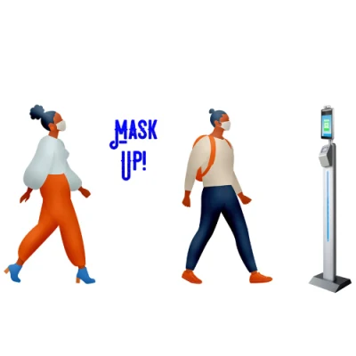 Face Recognition Ai посещаемости цифровых приборов для измерения температуры тела тепловой