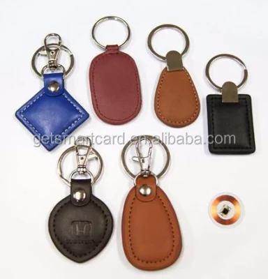 Пользовательский размер 13,56 МГц Ultralight C NFC Keytag RFID Leather Read Записать тег ключа