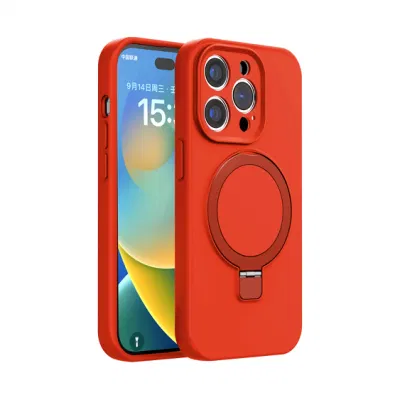 Для iPhone 11 Liquid Silicone Magnetic Stand Case