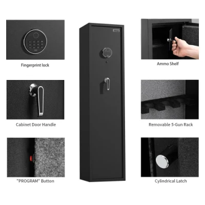 Дешевые большие маленькие Fireproof Biometric Fingerprint Electronic Digital Long Gun Безопасный аммо